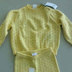 NWT GAP Kids Yellow Knit Matching Set